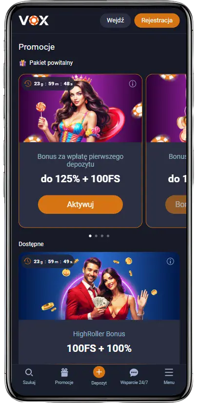 vox casino aplikacja