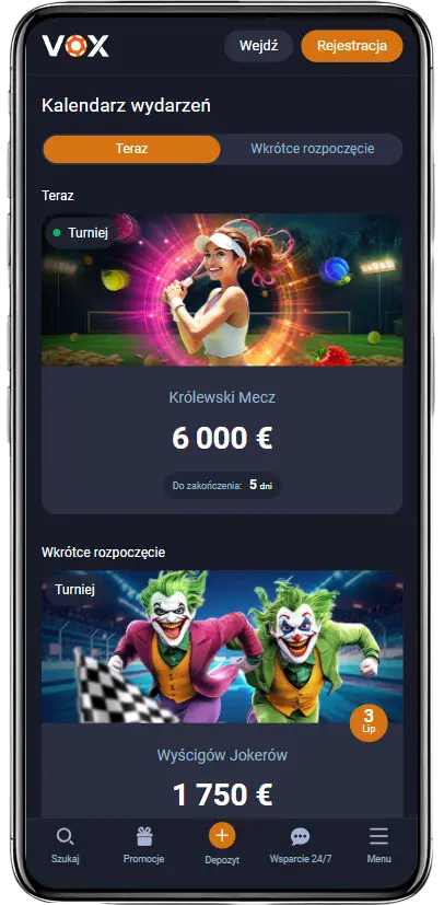 vox casino application