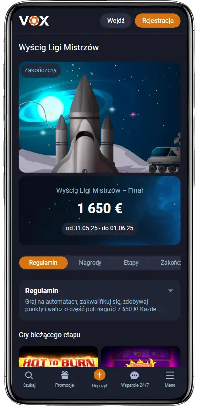 vox casino aplikacja