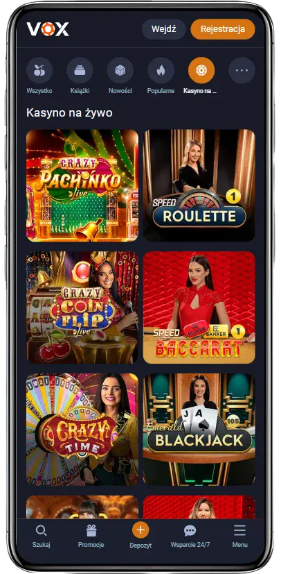 vox casino aplikacja