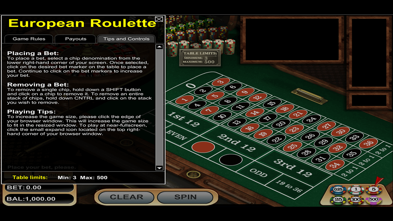 European Roulette vox casino